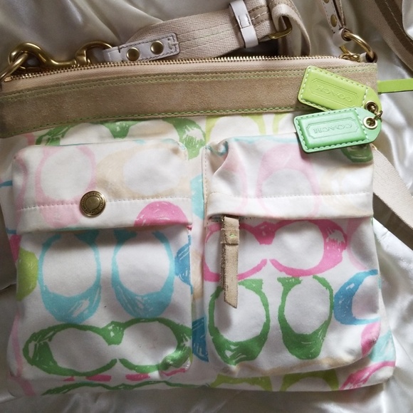 Coach Poppy Scribble Crossbody Bag - Picture 1 of 7